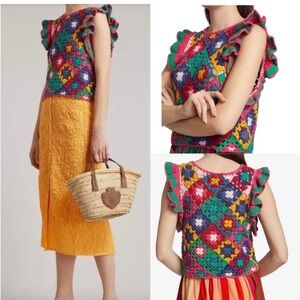 FARM Rio Multicolor Crochet Top